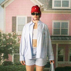 Női Kaotiko Stripes Dark People kék/fehér póló (Stripes Dark People AO030-01-1900) kép