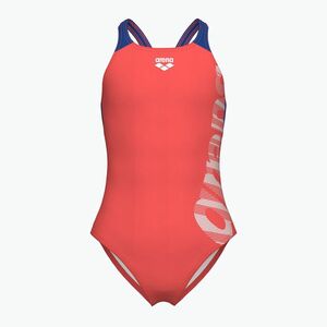 Arena Graphic V Back calypso korall/royal gyermek egyrészes fürdőruha korall/royal (Graphic V Back 010407/490) kép