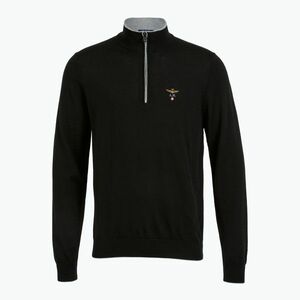 Férfi pulóver Aeronautica Militare 1/2 Zip jet black (1/2 Zip 252MA1570UL00415) kép