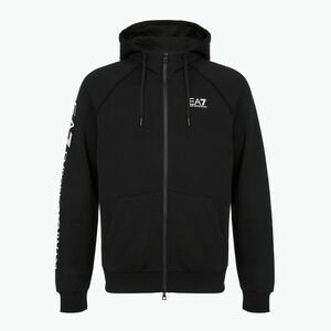 Férfi Emporio Armani EA7 Train Logo Series Extended Logo Hoodie Fz fekete / fehér (Train Logo Series Extended Logo Hoodie Fz) kép