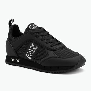 EA7 Emporio Armani fekete-fehér Carbon hármas fekete/ezüst logóval ellátott cipő (Black & White Carbon 7X000337-AF18613-MZ186) kép