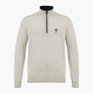 Férfi pulóver Aeronautica Militare 1/2 Zip sand melange (1/2 Zip 252MA1570UL00415) kép