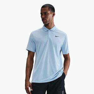 Férfi teniszpóló Nike Court Dri-Fit Polo Solid celesztin kék / fekete (Court Dri-Fit Polo Solid DH0857-441) kép