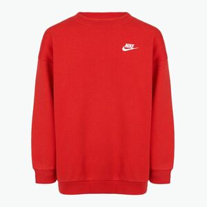 Nike Sportswear Club Fleece gyermek pulóver egyetemi piros/fehér (Sportswear Club Fleece FD2923) kép