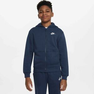 Nike Sportswear Club Fleece FD3004 éjfekete tengerészkék/fehér gyermek pulóver (Sportswear Club Fleece FD3004-410) kép