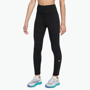 Nike One Dri-Fit High-Waisted fekete/fehér gyermek leggings (One Dri-Fit High-Waisted FZ5605-010) kép
