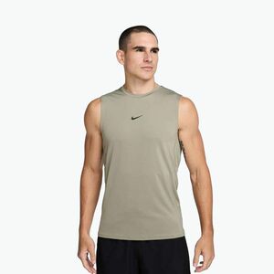 Férfi edzőpóló Nike Pro Dri-Fit ujjatlan felső világos hadsereg/fekete (Pro Dri-Fit Sleeveless FB7924-320) kép