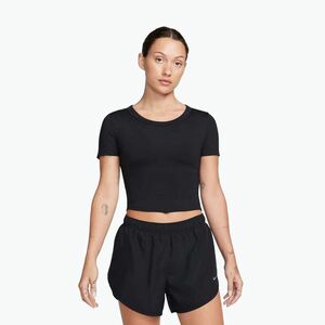 Női edzőpóló Nike One Fitted Dri-Fit Cropped Top fekete (One Fitted Dri-Fit Cropped Top FN2804-010) kép