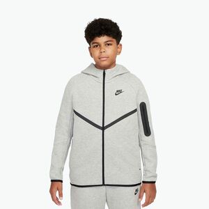 Gyermek Nike Sportswear Tech Fleece Full-Zip pulóver sötétszürke heather/fekete/fekete/fekete (Tech Fleece Full-Zip HV6166) kép
