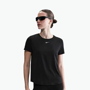 Női edzőpóló Nike One Classic Dri-Fit fekete/fehér (One Classic Dri-Fit IB9408-010) kép