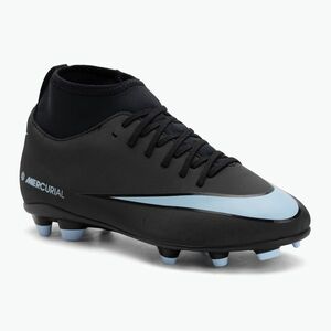Gyermek futballcipő Nike Mercurial Superfly 10 Club FG/MG fekete/jeges kék (Mercurial Superfly 10 Club FG/MG FQ8318-001) kép