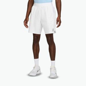 Férfi Nike Court Dri-Fit Advantage 8" tenisznadrág fehér/fekete (Court Dri-Fit Advantage 8" FZ9322-100) kép