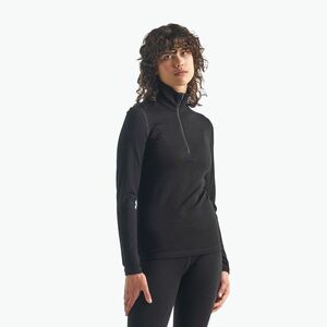 Női technikai termikus pulóver icebreaker 260 Tech LS fél cipzárral fekete (260 Tech LS Half Zip IBB043900011) kép