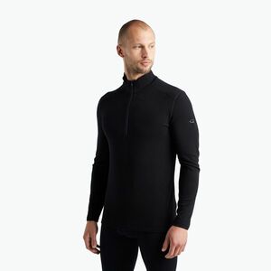 Férfi termikus pulóver icebreaker 260 Tech LS fél cipzárral fekete (260 Tech LS Half Zip IBB043720011) kép