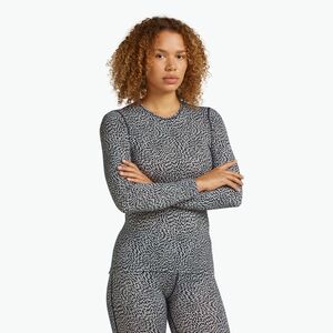 Icebreaker női thermo hosszú ujjú Merino 200 Oasis Crewe Flock Forms midnight navy/snow/aop (Merino 200 Oasis Crewe Flock Forms AOP IB0A57BHA541) kép