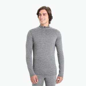 Férfi termikus pulóver icebreaker Merino 200 Oasis Half Zip gritstone heather (Merino 200 Oasis LS Half Zip IBB043670131) kép