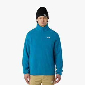 Férfi gyapjú pulóver The North Face Glacier Fleece 1/4 Zip szürkéskék (Glacier Fleece 1/4 Zip NF0A8D0QBOM1) kép
