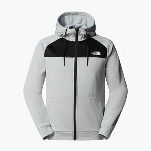 Férfi pulóver The North Face Reaxion Fleece Full Zip Hoodie magas derekú szürke világos melírozott (Reaxion Fleece Full Zip Hoodie NF0A8CNPEEI1) kép