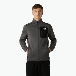 Férfi pulóver The North Face Crest Fz antracit szürke/fekete (Crest Fz NF0A897CWUO1) kép
