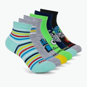 Gyerek zoknik SKECHERS Non Terry High Qtr Crew 6 pár grey/grey (Non Terry High Qtr Crew S601875-039) kép