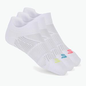 Női zoknik SKECHERS Toe/Heel Terry Low Cut 3 pár white/bright blue (Toe/Heel Terry Low Cut S601257H-121) kép