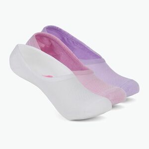 Női zoknik SKECHERS Non Terry No Show Liner 3 pár white/purple (Non Terry No Show Liner S119699-116) kép