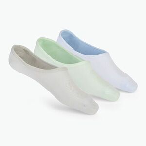 Női zoknik SKECHERS Non Terry No Show Liner 3 pár blue/green (Non Terry No Show Liner S113837-422) kép