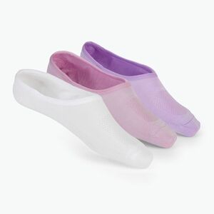 Női zoknik SKECHERS Non Terry No Show Liner 3 pár white/purple (Non Terry No Show Liner S113837-116) kép