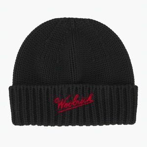 Férfi téli sapka Woolrich Merino Wool Logo Beanie black (Merino Wool Logo Beanie CFWOAC0288MRUF0428) kép
