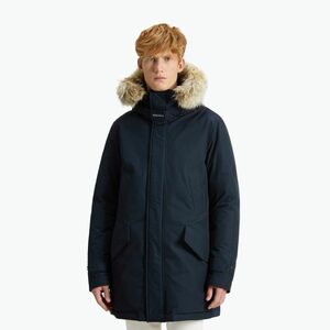 Férfi Woolrich Polar magas galléros szőrme melton kék dzseki (Polar High Collar Fur CFWOOU0486MRUT0001) kép