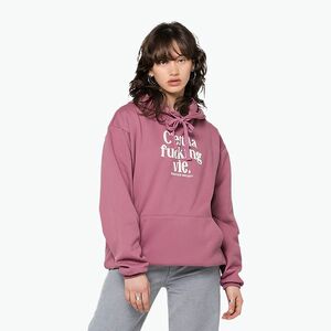 Női pulóver Kaotiko C'est la vie Hoodie cherry (C'est la vie AL216-03-G002) kép