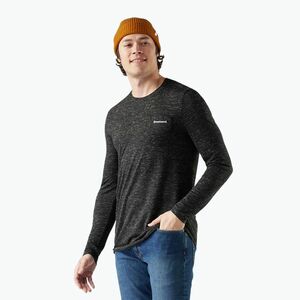 Férfi hosszú ujjú Smartwool Merino Kender keverék Gear Up grafika fekete melír (Merino Hemp Blend Gear Up LS Graphic SW003019A521) kép