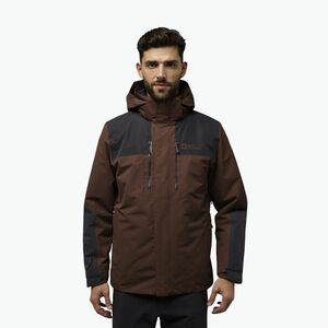 Férfi 3 az 1-ben dzseki Jack Wolfskin Jasper 3In1 hot choc (Jasper 3In1 A61858_D0107_A12) kép
