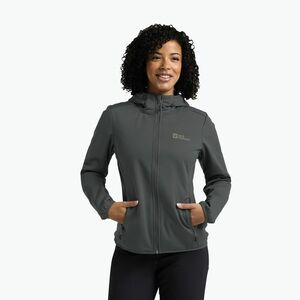 Női softshell dzseki Jack Wolfskin Windhain Hoody pala zöld (Windhain Hoody 1307481_4136) kép