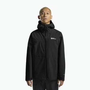 Férfi esőkabát Jack Wolfskin Highest Peak 3L fekete (Highest Peak 3L 1115134_6000_005) kép