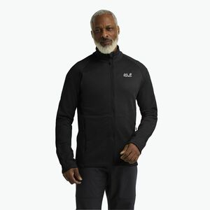 Férfi túrapulóver Jack Wolfskin Peak District Full Zip fekete (Peak District Full Zip A65274_6000_A12) kép