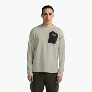 Férfi hosszú ujjú Jack Wolfskin Prelight Trail Crew világos homok (Prelight Trail Crew A65168_A0056_A12) kép