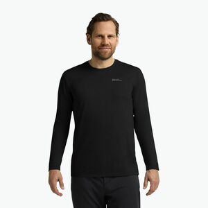 Férfi hosszú ujjú termikus póló Jack Wolfskin Sky Thermal fekete (Sky Thermal 1808682_6000) kép