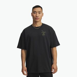 Férfi edzőpóló Under Armour Project Rock Q4 black/expedition green (Project Rock Q4 6006259-002) kép