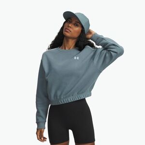 Női pulóver Under Armour Rival Fleece Piped Crew jasper blue/white (Rival Fleece Piped Crew 6007035-587) kép