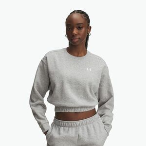 Női pulóver Under Armour Rival Fleece Piped Crew mod gray light heather/white (Rival Fleece Piped Crew 6007035-011) kép