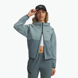 Női pulóver Under Armour Unstoppable Fleece HZ serpentine/jasper blue/black (Unstoppable Fleece HZ 1379842-323) kép