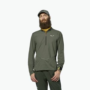 Férfi hosszú ujjú póló Salewa Pedroc Dry Wind Half Zip Tee faded green (Pedroc Dry Wind Half Zip Tee 00-0000029172) kép