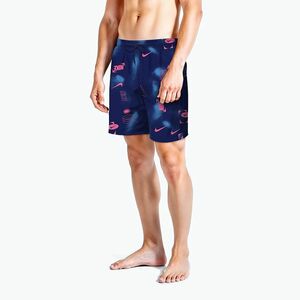 Férfi fürdőshort Nike Multi Print 7" Volley midnight navy (Multi Print 7" Volley NESSF563-440) kép