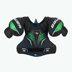 Gyerek jégkorong vállvédő Bauer X Shoulder Pad Jr black/green (X Shoulder Pad Jr 1063717) kép