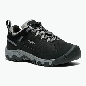 Gyermek túracipő KEEN Targhee IV Low Waterproof fekete/acél szürke (Targhee IV Low Waterproof 1029564) kép