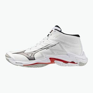 Röplabdacipő Mizuno Wave Lightning Elite Mid white/black/fiery red (Wave Lightning Elite Mid V1GA260559) kép