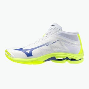 Röplabdacipő Mizuno Wave Lightning Pro Mid white/lightning yellow/dazzling blue (Wave Lightning Pro Mid V1GA266539) kép