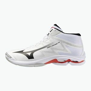 Röplabda cipő Mizuno Wave Lightning Pro Mid white/black/fiery red (Wave Lightning Pro Mid V1GA266559) kép