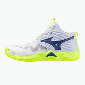 Röplabdacipő Mizuno Wave Momentum Elite Mid white/lightning yellow/dazzling blue (Wave Momentum Elite Mid V1GA251739) kép